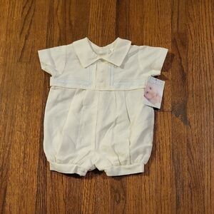 Adorable Cream Kids Linen Romper By Karela Kids